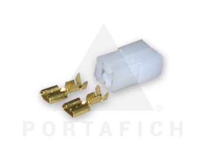 1503 - FICHA 2 VIAS MACHO CON TERMINAL PARA ARMAR